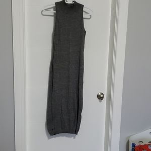 Urban Outfitters grey mock neck midi dress w slit